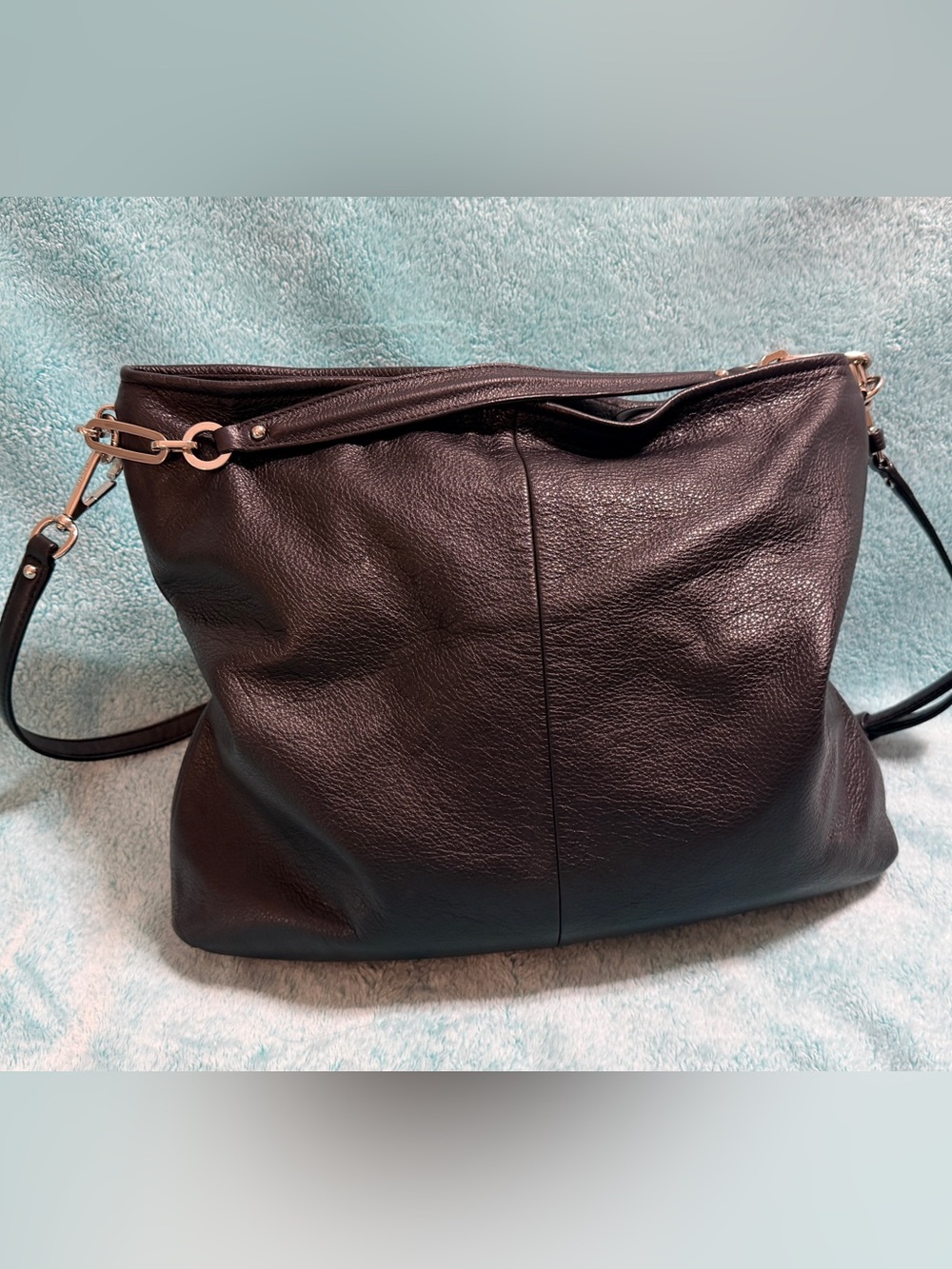 Coach Black Leather Large Purse/Tote - Picture 2 of 16